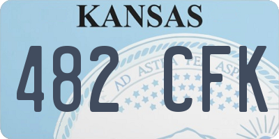 KS license plate 482CFK