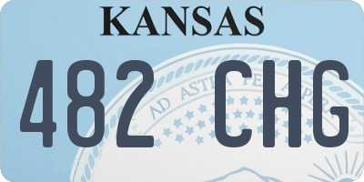 KS license plate 482CHG