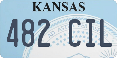 KS license plate 482CIL