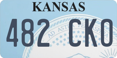 KS license plate 482CKO