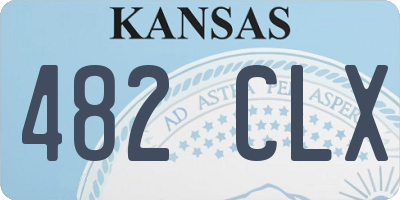 KS license plate 482CLX