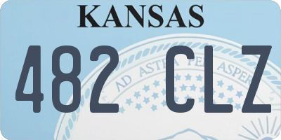 KS license plate 482CLZ
