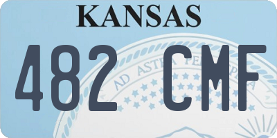 KS license plate 482CMF