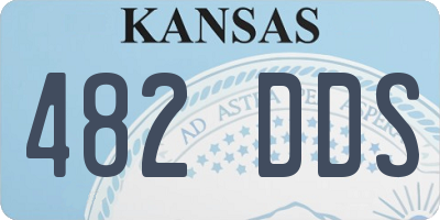 KS license plate 482DDS