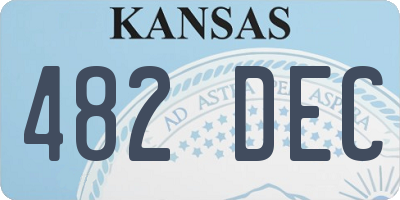 KS license plate 482DEC