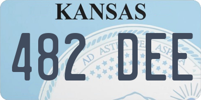 KS license plate 482DEE
