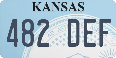 KS license plate 482DEF