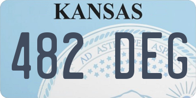 KS license plate 482DEG
