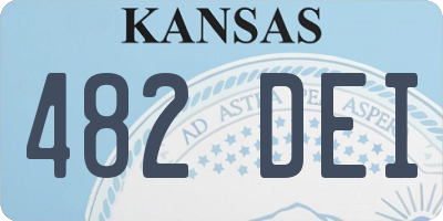KS license plate 482DEI