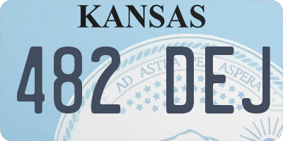KS license plate 482DEJ