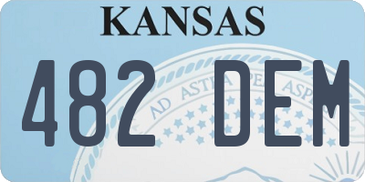 KS license plate 482DEM