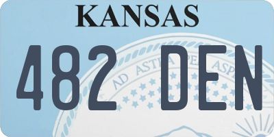 KS license plate 482DEN