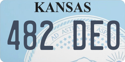 KS license plate 482DEO