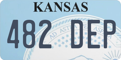 KS license plate 482DEP