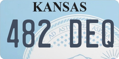 KS license plate 482DEQ