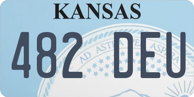 KS license plate 482DEU