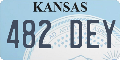KS license plate 482DEY
