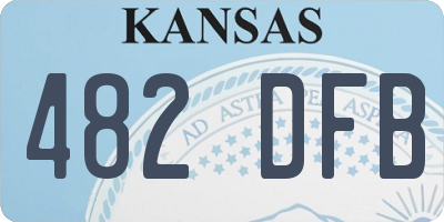 KS license plate 482DFB