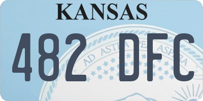 KS license plate 482DFC