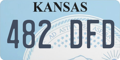 KS license plate 482DFD