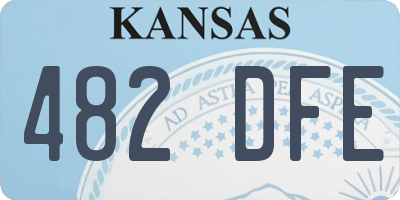 KS license plate 482DFE