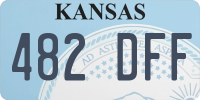 KS license plate 482DFF