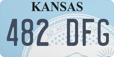 KS license plate 482DFG