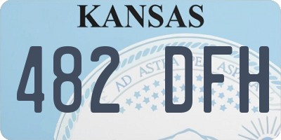 KS license plate 482DFH