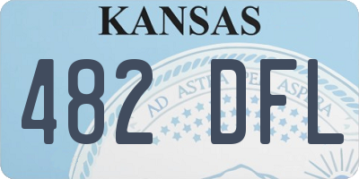 KS license plate 482DFL