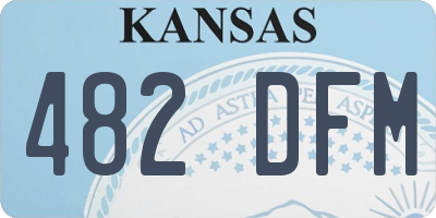 KS license plate 482DFM