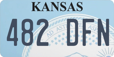 KS license plate 482DFN