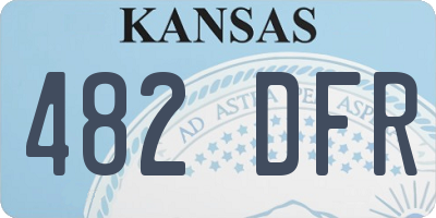 KS license plate 482DFR