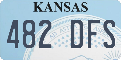 KS license plate 482DFS