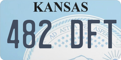 KS license plate 482DFT