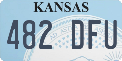 KS license plate 482DFU