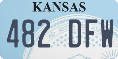 KS license plate 482DFW