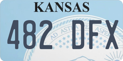 KS license plate 482DFX