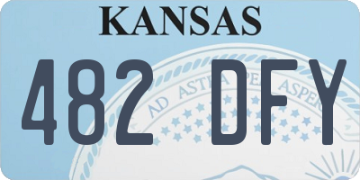 KS license plate 482DFY