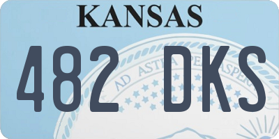 KS license plate 482DKS