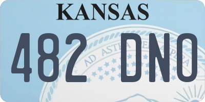 KS license plate 482DNO