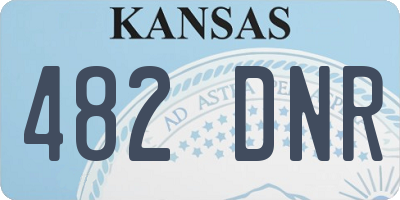 KS license plate 482DNR