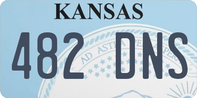 KS license plate 482DNS