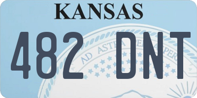 KS license plate 482DNT