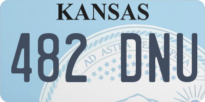KS license plate 482DNU