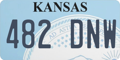 KS license plate 482DNW