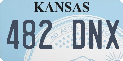 KS license plate 482DNX