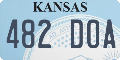 KS license plate 482DOA