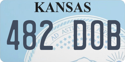 KS license plate 482DOB