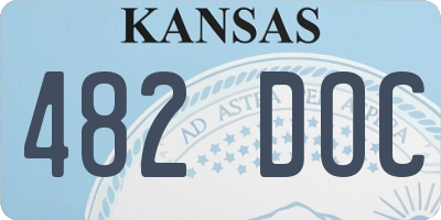 KS license plate 482DOC