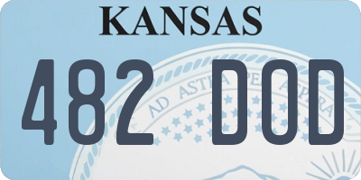 KS license plate 482DOD